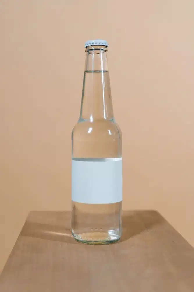 product label blurred